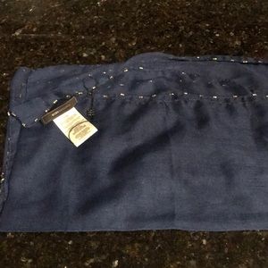 Blue beaded scarf